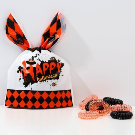 Резинки для волос на Хэллоуин «Happy Halloween», 15 шт., d= 3,5 см.-1
