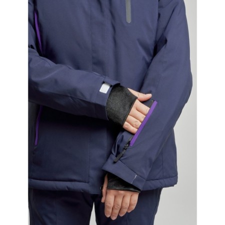 Ski jacket female winter, size 42, dark blue color-4