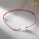Aquamarine wishes on the burgundy thread, the length is regulated