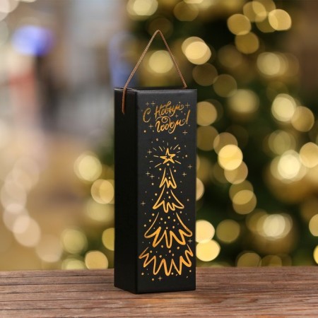 Box for champagne "Dragon on Black", 11 x 11 x 35 cm-1