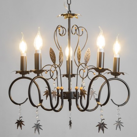 Batrice Causenge 5XE14 40W black and gold 56.5x56.5x48.5-105 cm Bayerlux-2