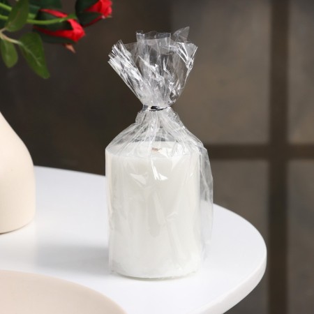 Candle-cylinder smooth, 6x7.5 cm, white, 10 hours-2