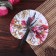 Fan plastic, folding paper-bow "with drawings" mix 13.5x2x1 cm