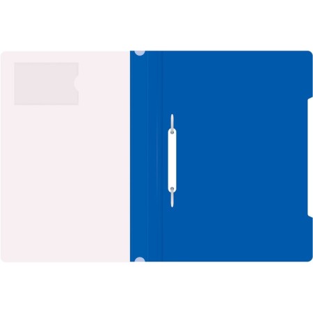 Calligrata, A4, 180 μm folder, 180 μm, business card pocket, transparent top, blue-1