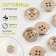 Button, 4 punctures, d = 18 mm, gold color