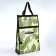 Folding bag on Velcro, 2 wheels, green color