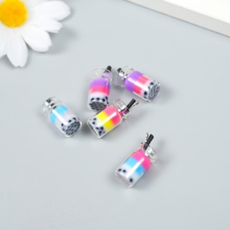 Decor for creativity Glass, plastic "Unmuffy in a jar with a loop" mix 1x1x2.3 cm-2