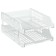 A set of paper trays horizontal Starong Istanus, 2 pieces, on metal rods, white