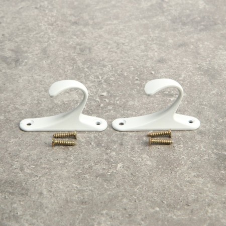 Hook for curtains KS101 CAPPIO, one -rod, white color, 2 pcs-5