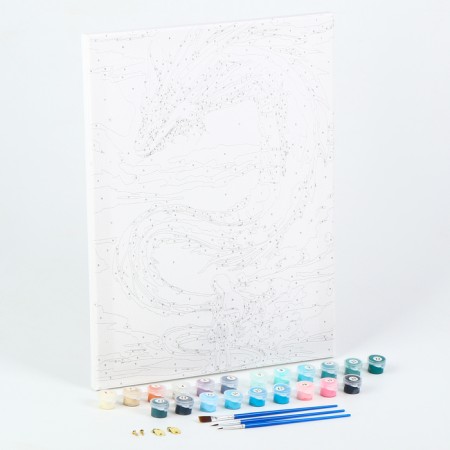 Picture on numbers with the subframe "Dragon in the sky", 30 x 40 cm-2