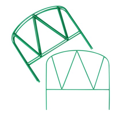 Decorative fence, 65 × 325 cm, 5 sections, metal, green, “Arena”, Greengo-7