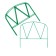Decorative fence, 65 × 325 cm, 5 sections, metal, green, “Arena”, Greengo
