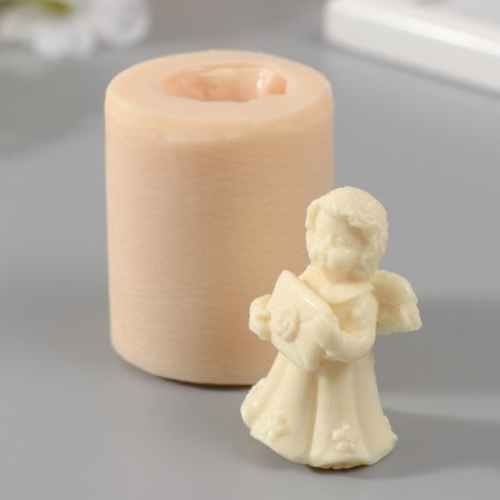 Mold Silicon "Angel with a letter" 5x2.9x2.5 cm mix-3