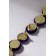 Earrings Assorted "Libero" three discs, purple color in gold