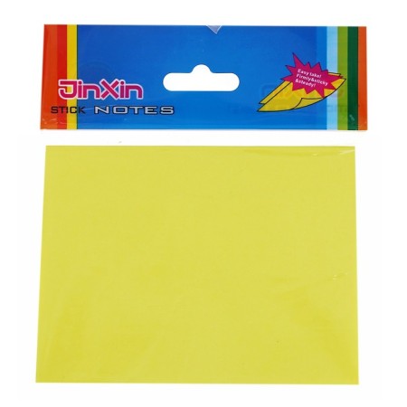 Block with a sticky edge, 76 mm x 101 mm, 100 sheets, pastel, yellow-1