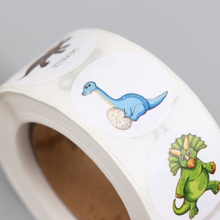 Stick Paper "Dinosaurus" d = 2.5 cm 500 pcs in the roll-2