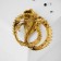 Brooch "Snake" cobrai ball, green color in black gold