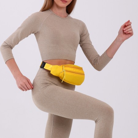 Lightning waist bag, 2 pockets, yellow color-7