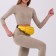 Lightning waist bag, 2 pockets, yellow color