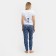 Female set (T -shirt, trousers) sailor, white color, size 42