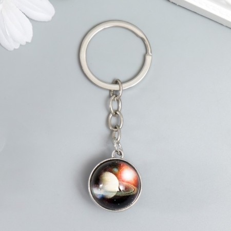 3D -Saturn glass keychain 8x2x2 cm-1