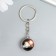 3D -Saturn glass keychain 8x2x2 cm