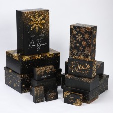 Set of gift boxes 15 in 1 Winter, 12 x 7 x 4 cm - 46.6 x 35.2 x 17.5 cm, New Year