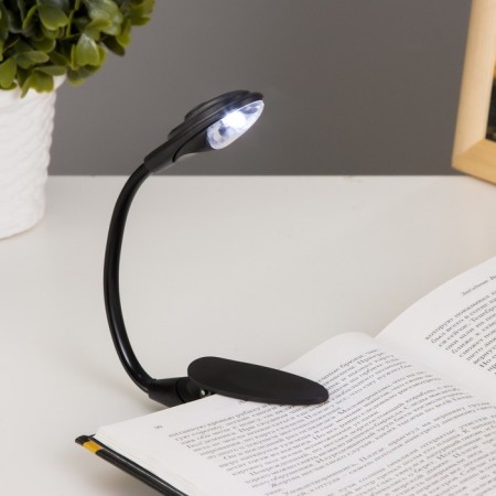 Reading lamp on the clothespin "gloss, black" 1LED 25x2x3.5 Risalux-1