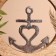 Interior souvenir in the wooden ring "Anchor" 30x8x33 cm