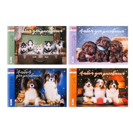 Album for drawing, A4 48 sheets on the crest "Dogmania", a perforation for separation, mix