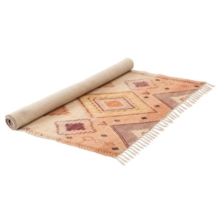 Cotton carpet with ethnic ethnic ornaments, size 160x230 cm-4