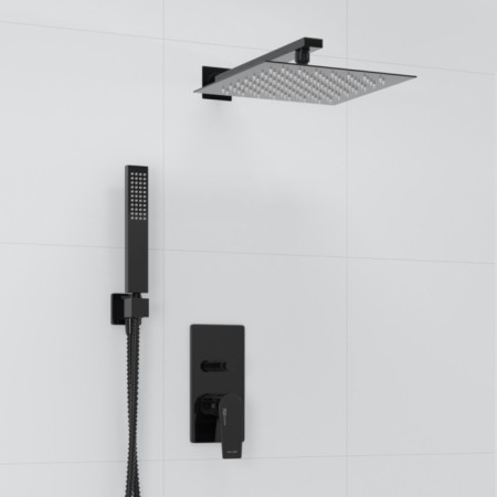 The shower system wasserkraft a66209, built -in, tropical shower, shower, black