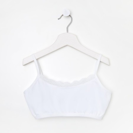 Топ для девочки, цвет белый, рост 146-152 см