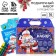 Gift New Year's set: notebook coloring, stencils, stickers and wax crayons "Grandfather Frost"