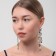 Hanging earrings with rhinestones "evening" magic, black and white color in gray metal, 10.5 cm