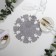 Napkin New Year's decorative shade "Bells", gray color, D 30 cm, felt