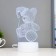 Touchscreen lamp "Bear in a hat" LED 7 USB colors/from white batteries