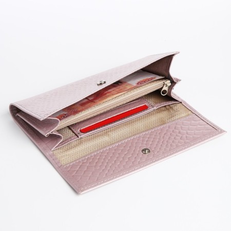 Women's wallet on the button, lavender color-3