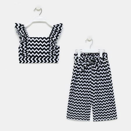 Costume for girls, black/white color, height 146 cm-6