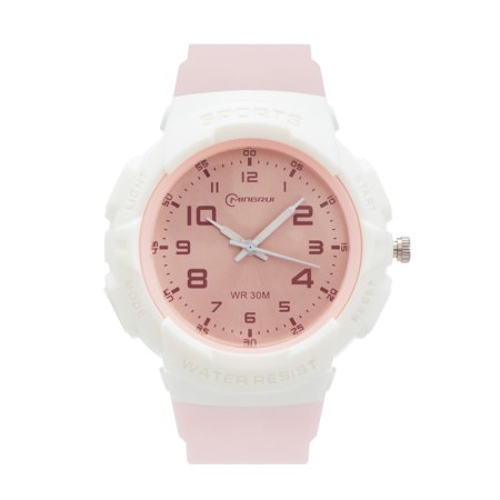 Watch of nursery, d-4.5 cm, silicone strap, 3 atm, pink-5