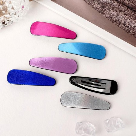 Invisibility for Herty hair (set 6 pcs) neon shine, 5.5 cm, mix-1