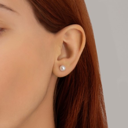 Earrings set 3 pairs "drop" color white in gold-2