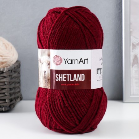 Gingerbread "Shetland" 30% wool Verdin, 70% acrylic 220m/100g (523 Bordeaux)