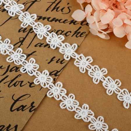 Lace Hipure, 15 mm × 14 ± 1 m, white color-1