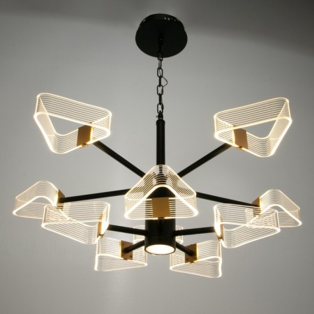 Chandelier 1702/10 LED 204W 3000-6000K Black 95x95x80 cm Bayerlux-1