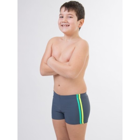 Bathing cowards for boys, height 158-164 cm, graphite, yellow, green color-2