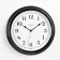 Wall clock, series: classic, smooth move, d = 31 cm, black