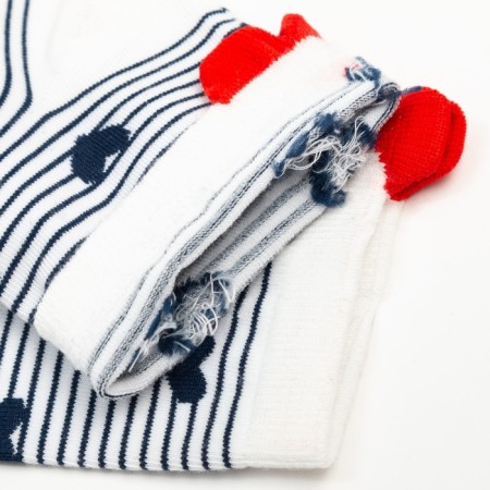 Women's socks, white/blue color, size 36-40-3