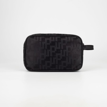 Lightning cosmetic bag, external pocket, black color-1