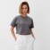 T-shirt shortened female Minaku Oversize Fit: Graphite Color, Rr. 48